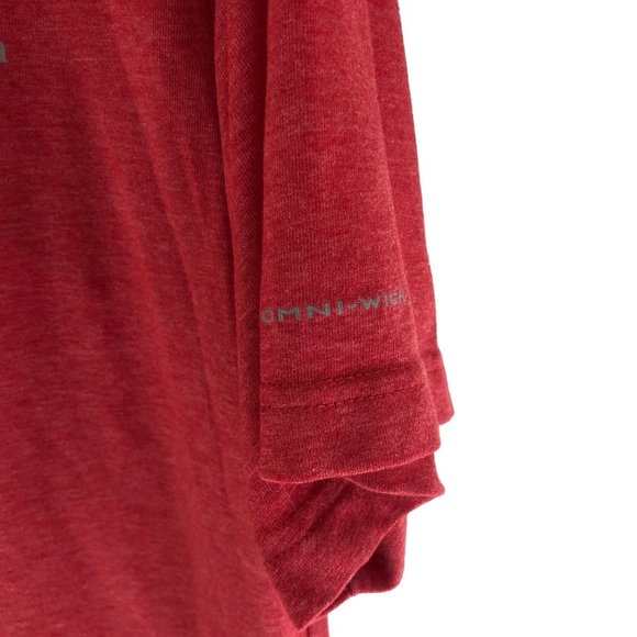 Columbia Mens Thistletown Park Crew T-Shirt Short Sleeve Red M - Picture 2 of 5